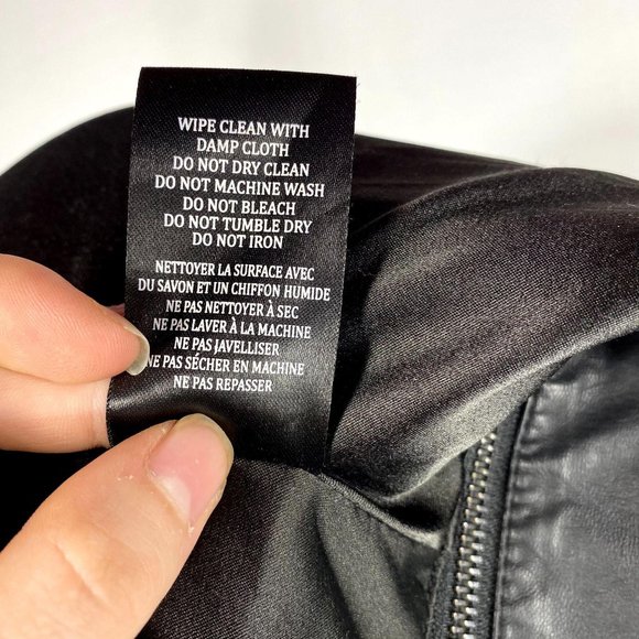 SOLD Blank NYC Black Faux Leather Moto Jacket Sz S - Picture 9 of 9